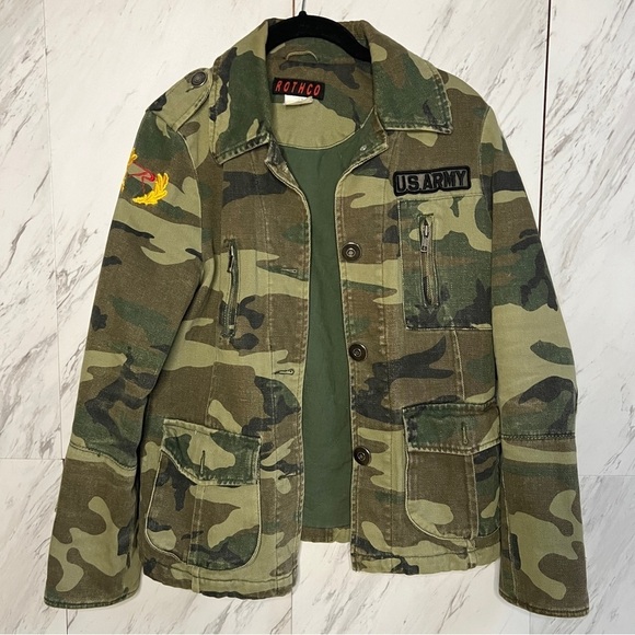 Vintage Rothco US ARMY Camoflauge Sniper Jacket SZ S - Picture 2 of 8